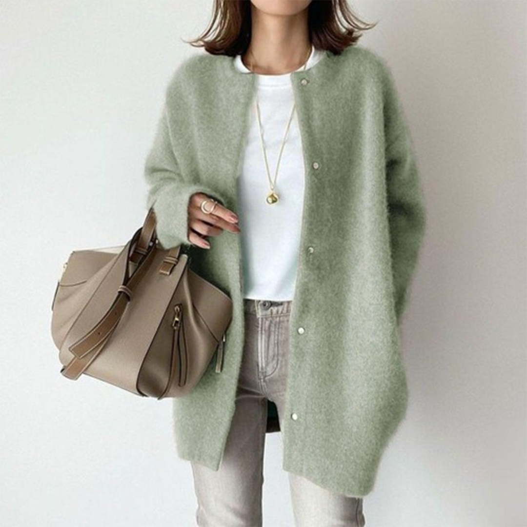 Women's Classic Knit Cardigan – Relaxed Fit – Green