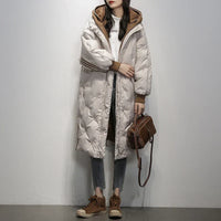 Women's Hooded Plush Puffer Jacket