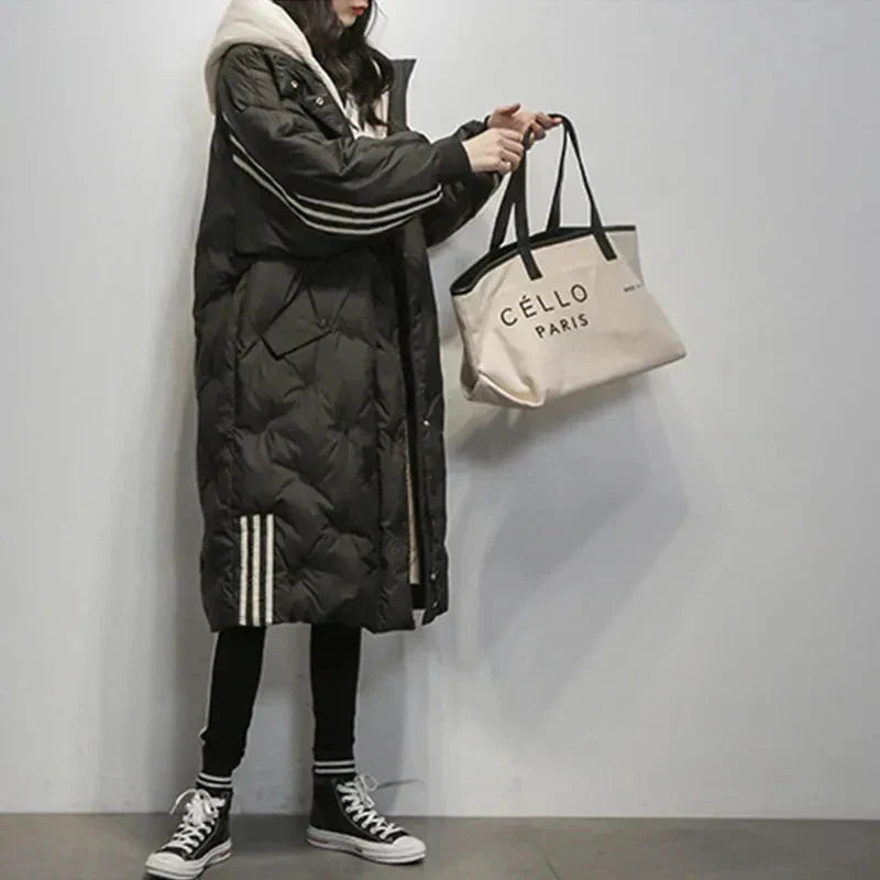 Women's Hooded Plush Puffer Jacket