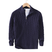 Half Zip Knit Sweater - Cozy Pullover for Casual Fall and Winter Layering - Available in Various Colors