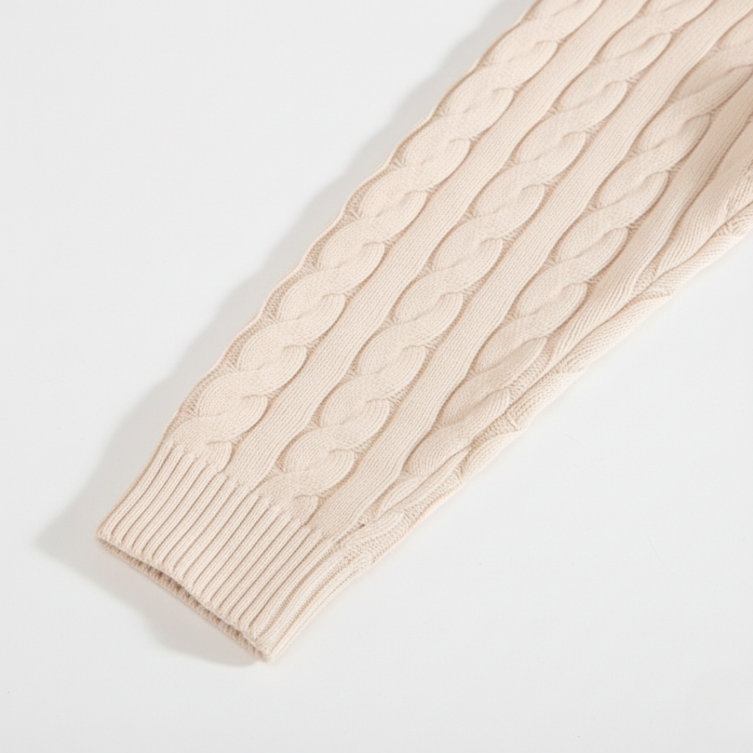 Half Zip Knit Sweater - Cozy Pullover for Casual Fall and Winter Layering - Available in Various Colors
