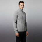 Half Zip Knit Sweater - Cozy Pullover for Casual Fall and Winter Layering - Available in Various Colors