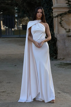 Halter Neck Sleeveless Maxi Dress for Women | Elegant Wedding Guest Attire