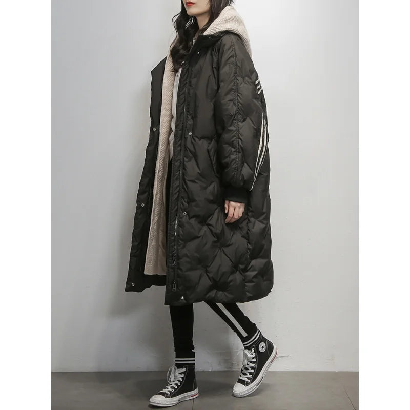Women's Hooded Plush Puffer Jacket