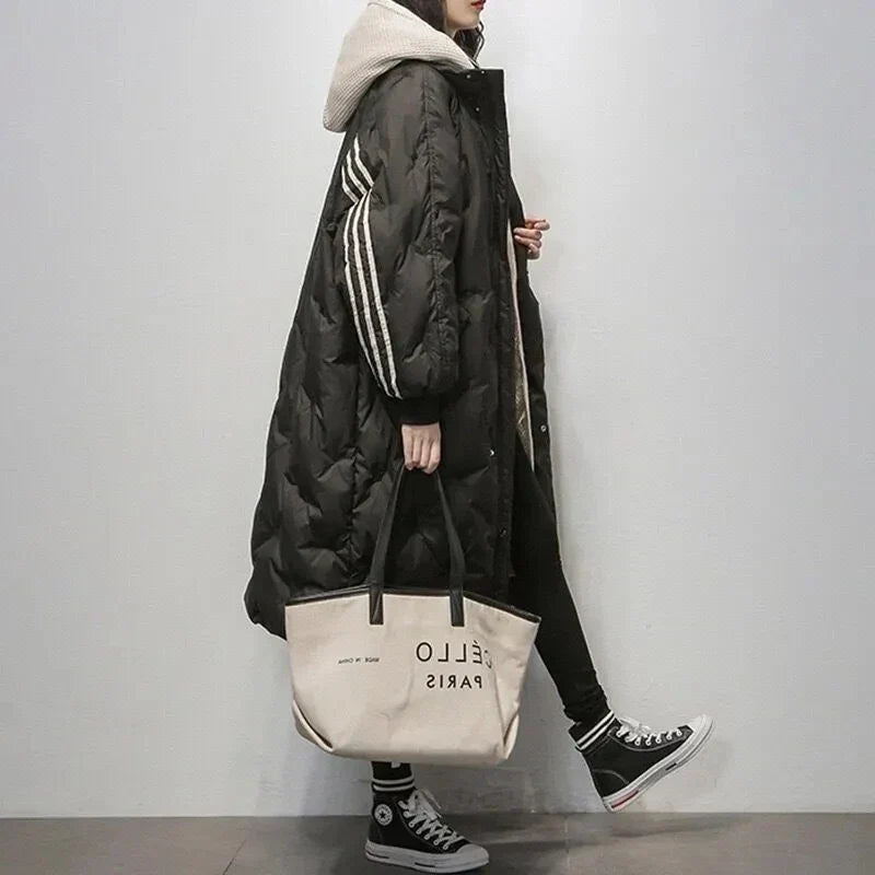 Women's Hooded Plush Puffer Jacket
