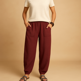 High-Waist Lightweight Boho Pants for Women | Casual Summer Trousers for Everyday Comfort