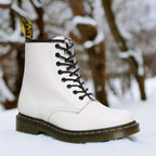 Unisex Lace-Up Boots with Padded Insole – White