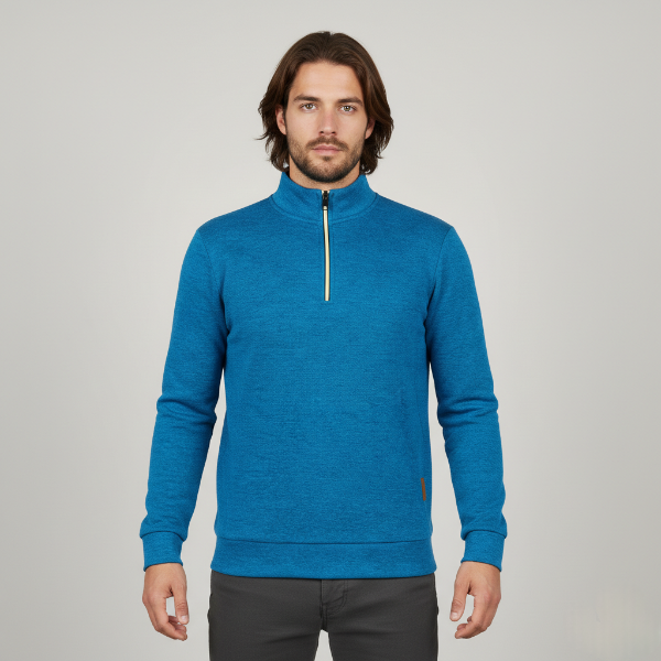 Insulated Fleece Jacket with Zip Neck - Breathable Layer for Hiking in Cool Weather