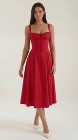 Jade Laced Midi Dress - Elegant Casual Wear for Women - Perfect for Parties and Events
