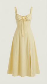 Jade Laced Midi Dress - Elegant Casual Wear for Women - Perfect for Parties and Events