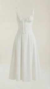 Jade Laced Midi Dress - Elegant Casual Wear for Women - Perfect for Parties and Events