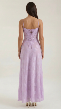 Lace Maxi Dress for Women - Elegant Floral Design - Perfect for Formal Events and Special Occasions