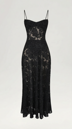Lace Maxi Dress for Women - Elegant Floral Design - Perfect for Formal Events and Special Occasions