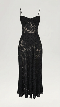 Lace Maxi Dress for Women - Elegant Floral Design - Perfect for Formal Events and Special Occasions
