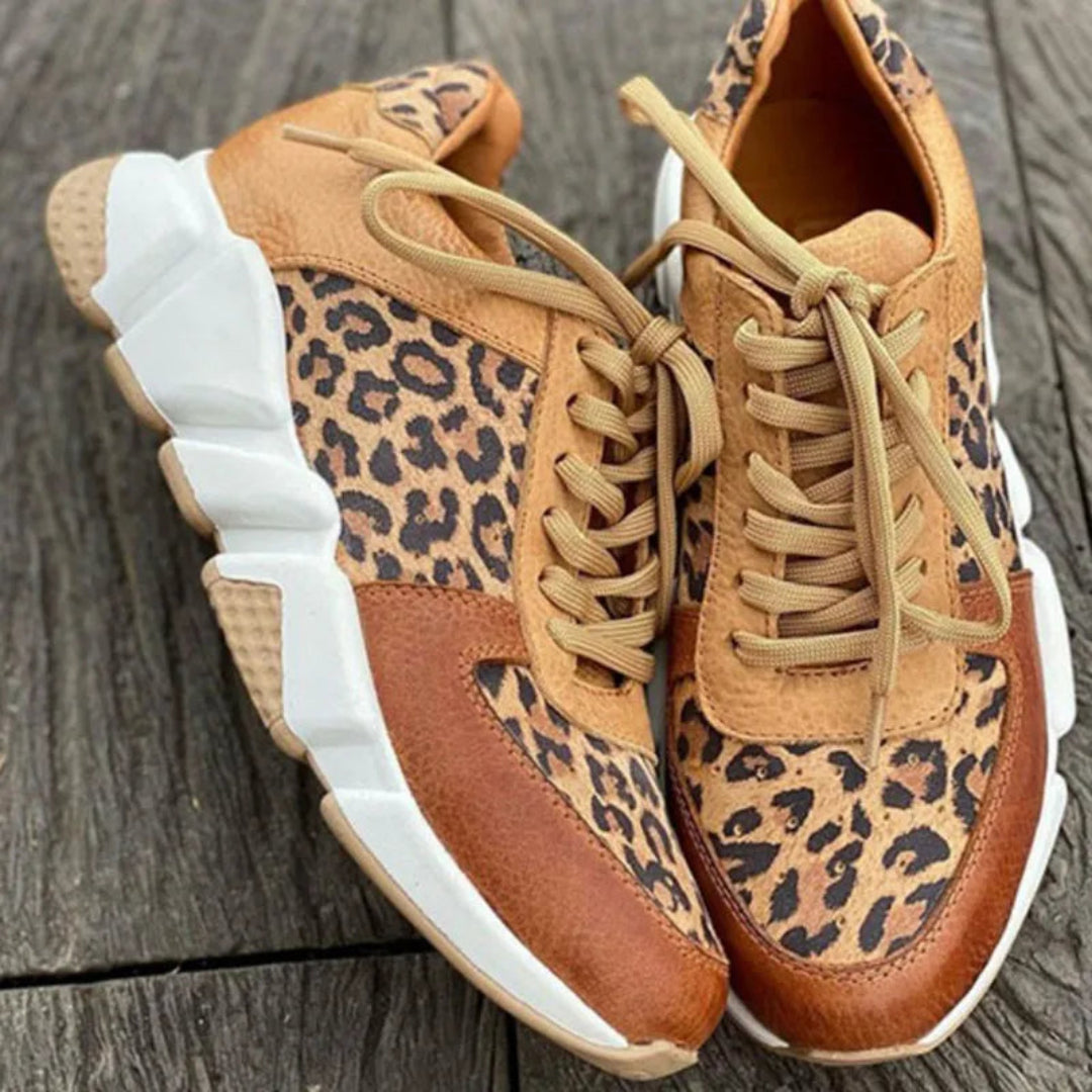 Leopard Print Casual Sneakers for Women - Stylish Everyday Footwear