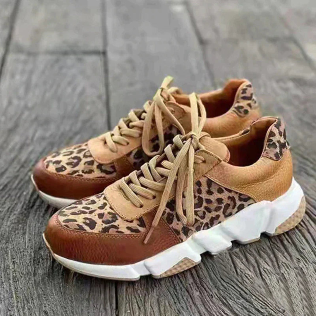 Leopard Print Casual Sneakers for Women - Stylish Everyday Footwear