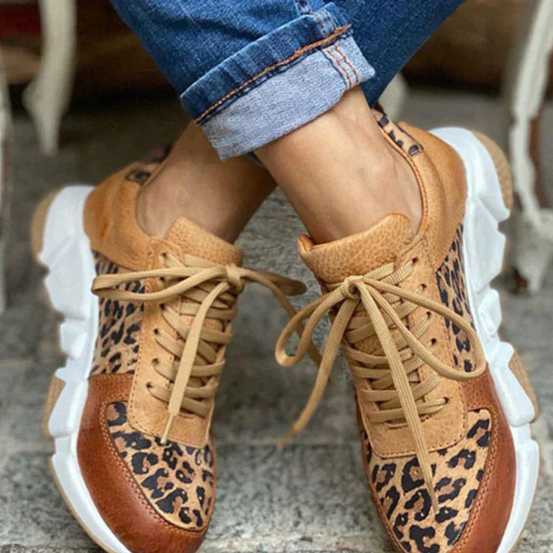 Leopard Print Casual Sneakers for Women - Stylish Everyday Footwear