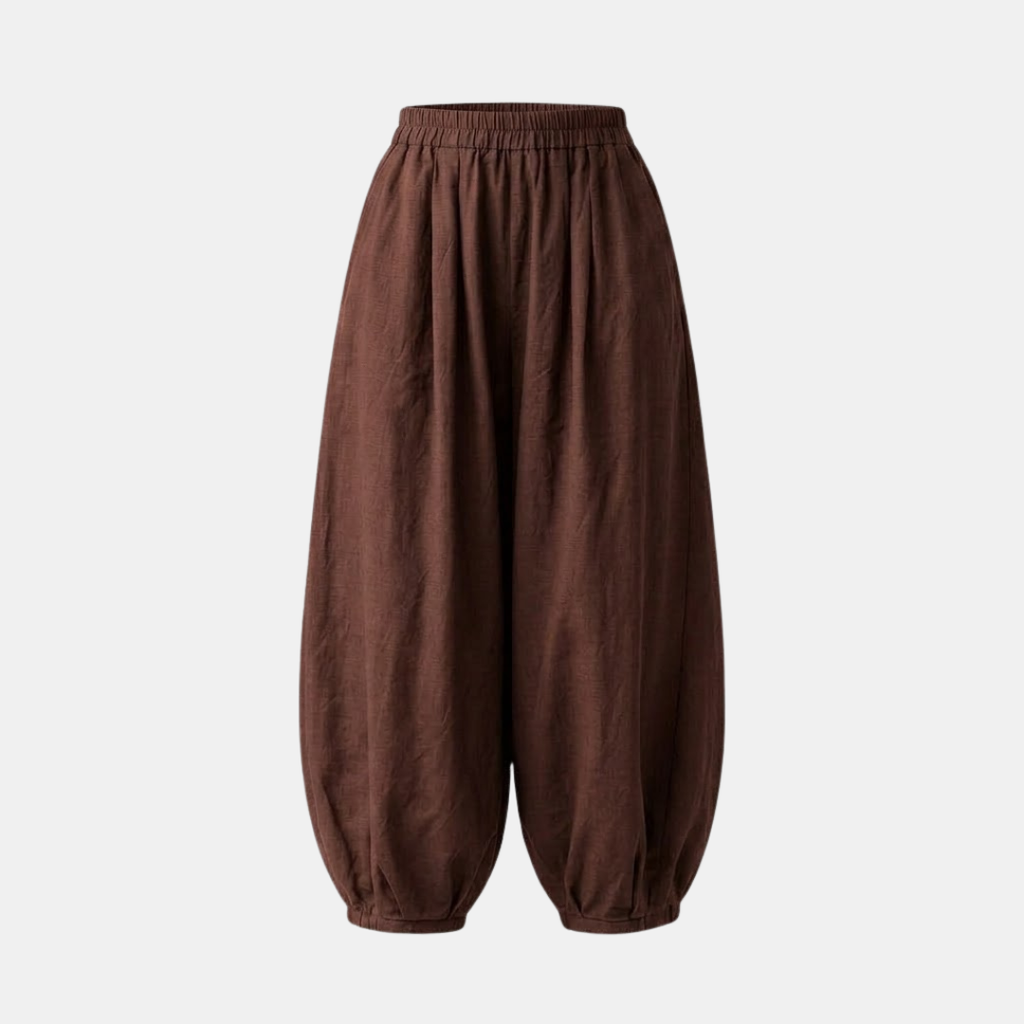 Linen Harem Pants for Women - Loose Fit Casual Trousers for Summer Wear