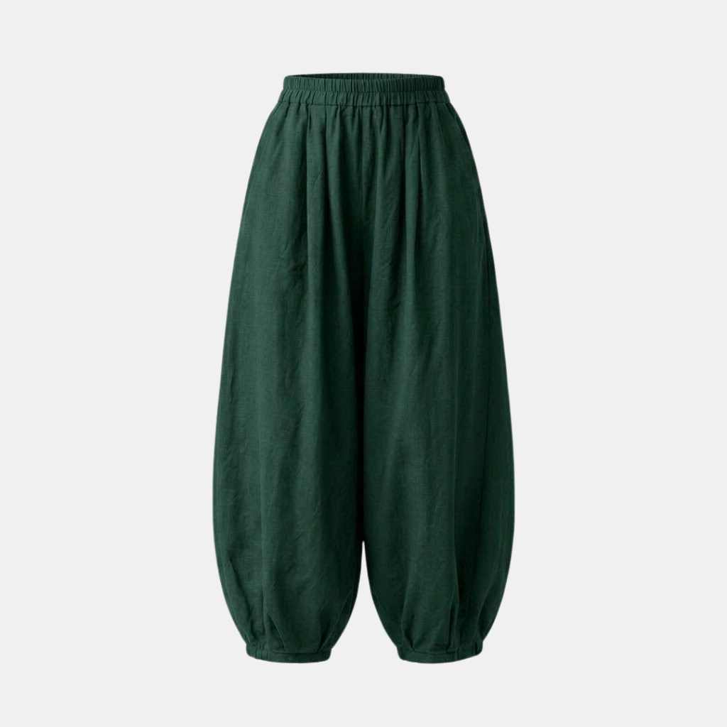 Linen Harem Pants for Women - Loose Fit Casual Trousers for Summer Wear