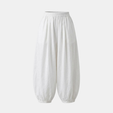 Linen Harem Pants for Women - Loose Fit Casual Trousers for Summer Wear