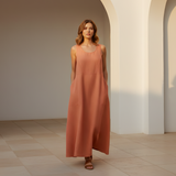 Linen Summer Dress for Women Relaxed Fit Casual Wear