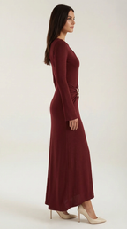Long Sleeve Maxi Dress in Soft Fabric - Elegant Casual Wear for Women - Perfect for Parties and Everyday Outfits