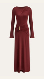 Long Sleeve Maxi Dress in Soft Fabric - Elegant Casual Wear for Women - Perfect for Parties and Everyday Outfits