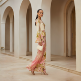 Long Sleeve Maxi Dress in Soft Fabric for Evening Parties and Events