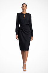 Long Sleeve Midi Dress for Women | Elegant Formal Style | Comfortable Fabric