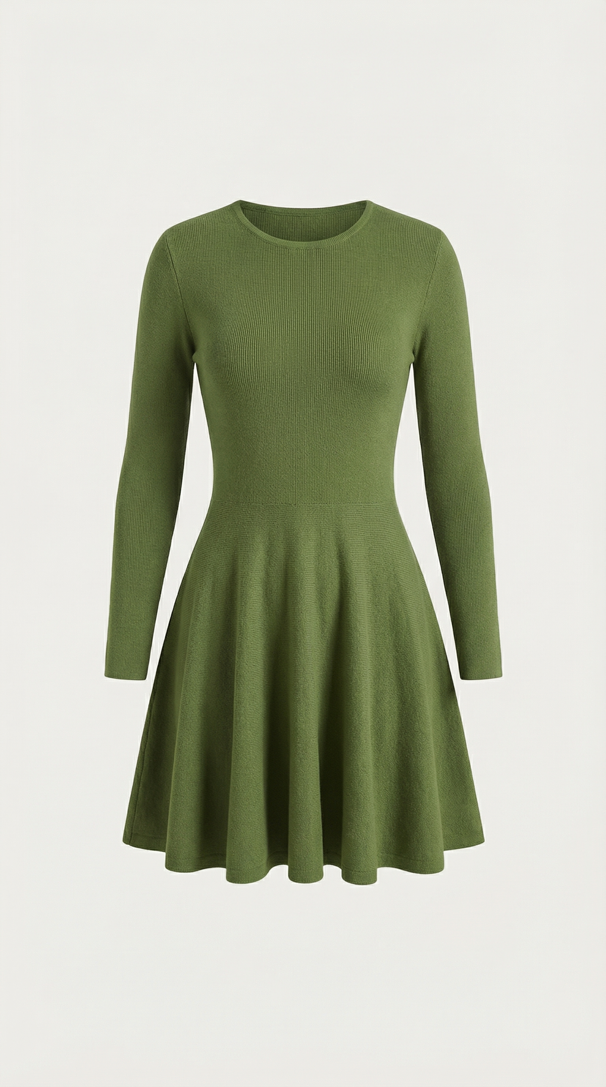 Long Sleeve Pleated Mini Dress in Soft Fabric for Casual or Party Wear