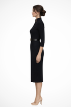 Long Sleeve Tailored Maxi Dress in Elegant Fabric for Special Occasions