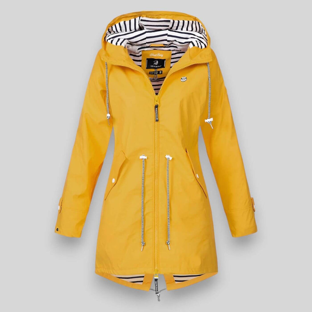 Women's Waterproof Lightweight Hooded Jacket – Outdoor & Travel – Yellow