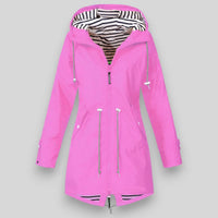 Women's Waterproof Lightweight Hooded Jacket – Outdoor & Travel – Pink