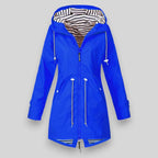 Women's Waterproof Lightweight Hooded Jacket – Outdoor & Travel – Blue