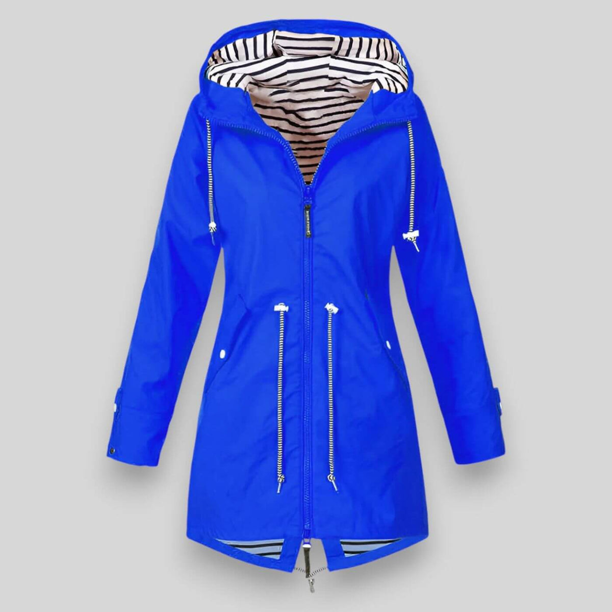 Women's Waterproof Lightweight Hooded Jacket – Outdoor & Travel – Blue