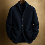 Men's Ribbed Wool Cardigan – Azul
