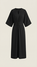 Maxi Dress with Waist Belt - Comfortable Cotton Blend - Casual Summer Wear - Available in Multiple Colors
