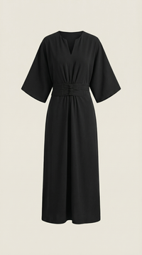 Maxi Dress with Waist Belt - Comfortable Cotton Blend - Casual Summer Wear - Available in Multiple Colors