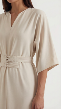 Maxi Dress with Waist Belt - Comfortable Cotton Blend - Casual Summer Wear - Available in Multiple Colors