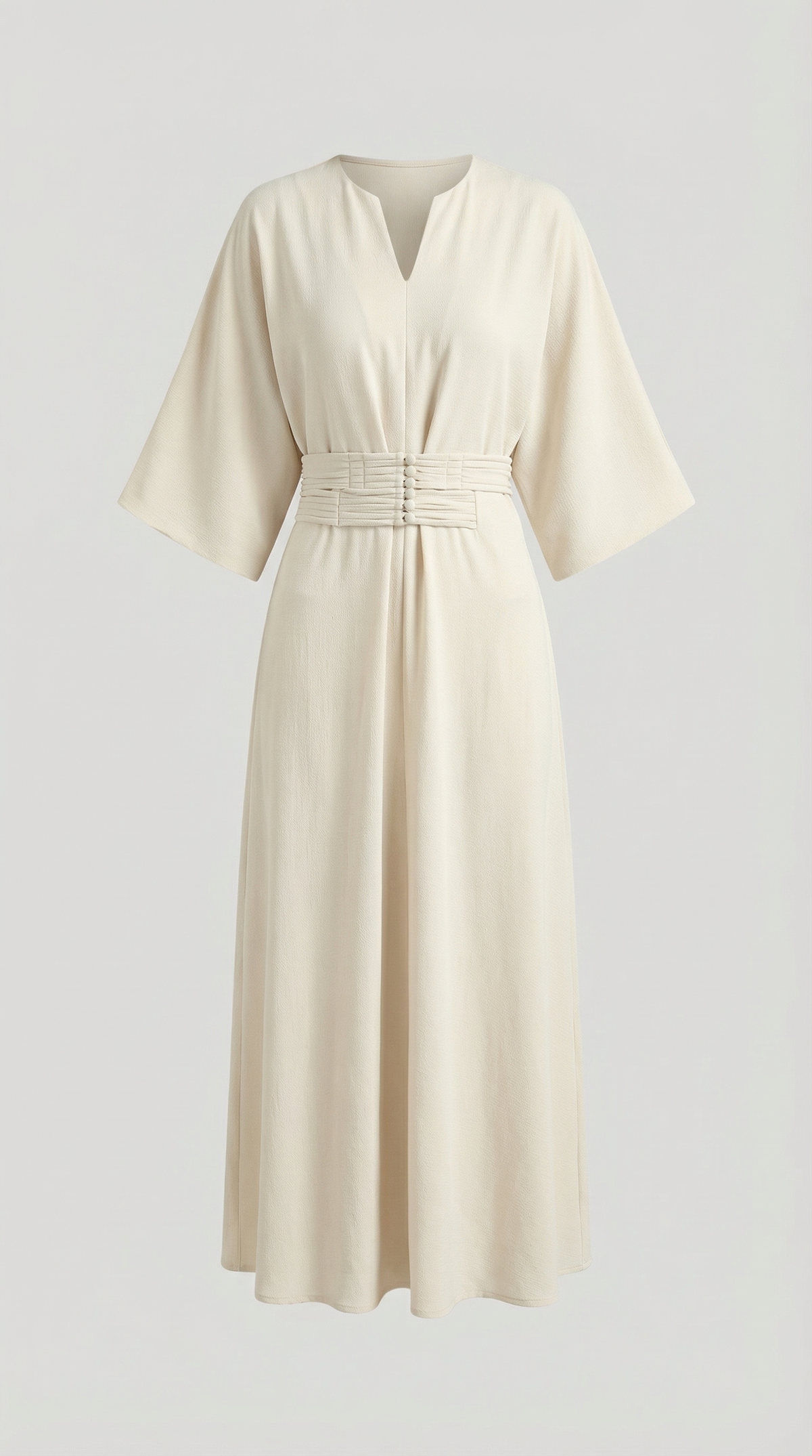 Maxi Dress with Waist Belt - Comfortable Cotton Blend - Casual Summer Wear - Available in Multiple Colors