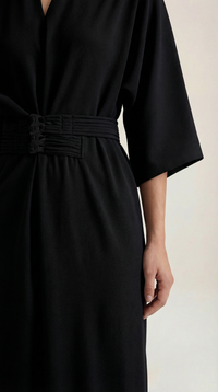 Maxi Dress with Waist Belt - Comfortable Cotton Blend - Casual Summer Wear - Available in Multiple Colors
