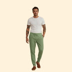 Men's Tapered Casual Trousers – Elastic Waist