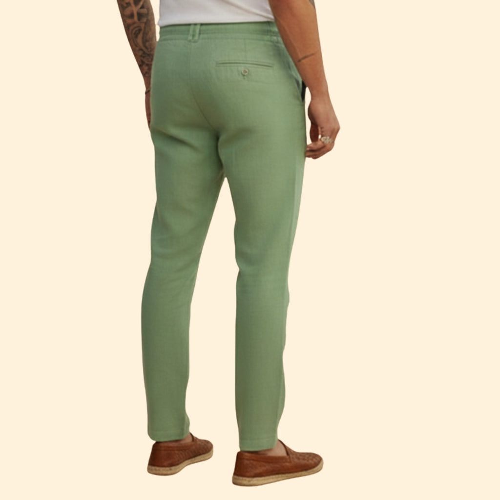 Men's Tapered Casual Trousers – Elastic Waist