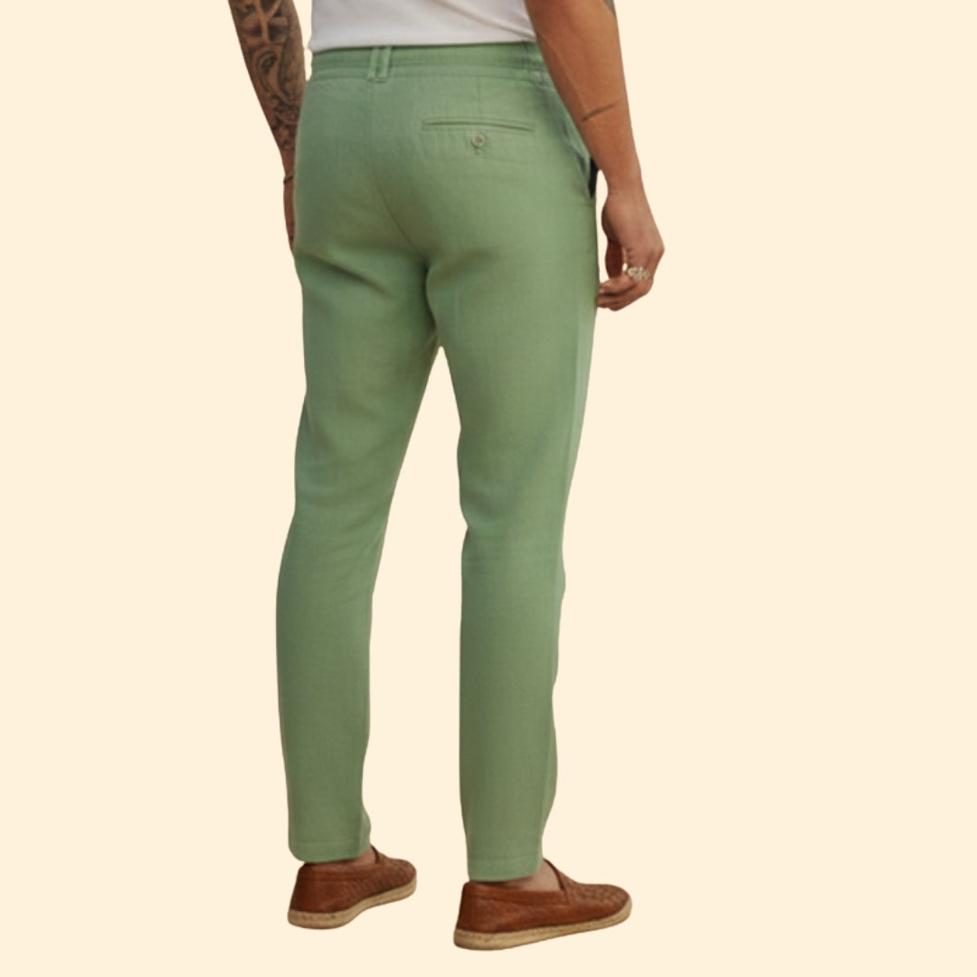 Men's Tapered Casual Trousers – Elastic Waist