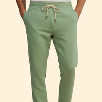 Men's Tapered Casual Trousers – Elastic Waist