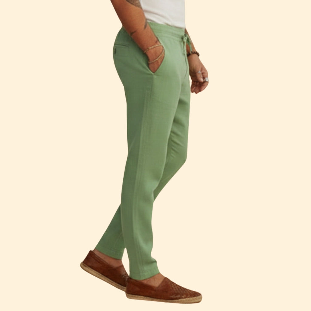 Men's Tapered Casual Trousers – Elastic Waist