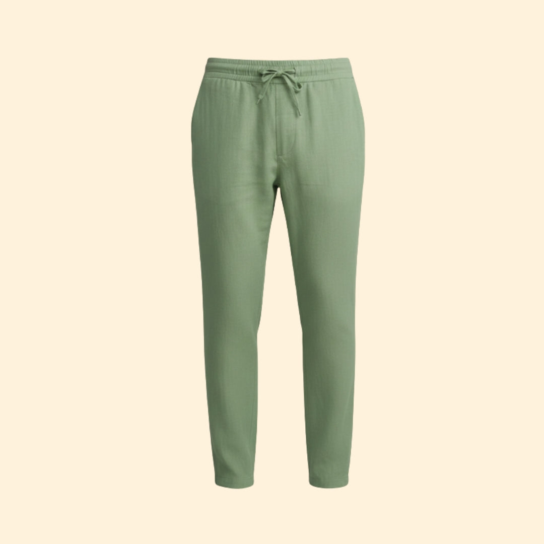 Men's Tapered Casual Trousers – Elastic Waist