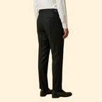 Men's High-Waisted Tailored Trousers with Buckle
