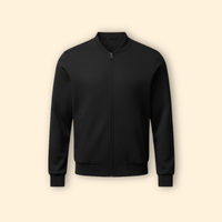 Men's High Collar Full-Zip Sport Bomber Jacket