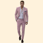 Men's Tailored Fit Two-Piece Suit – Pink